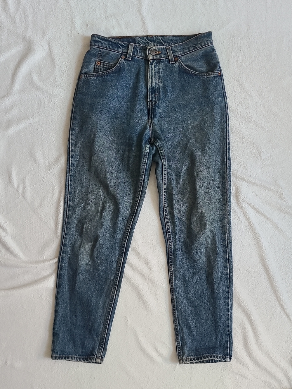 Levi's Vintage Loose Fit Straight Leg Blue Jeans USA cotton Jr 9/29 Orange Tab